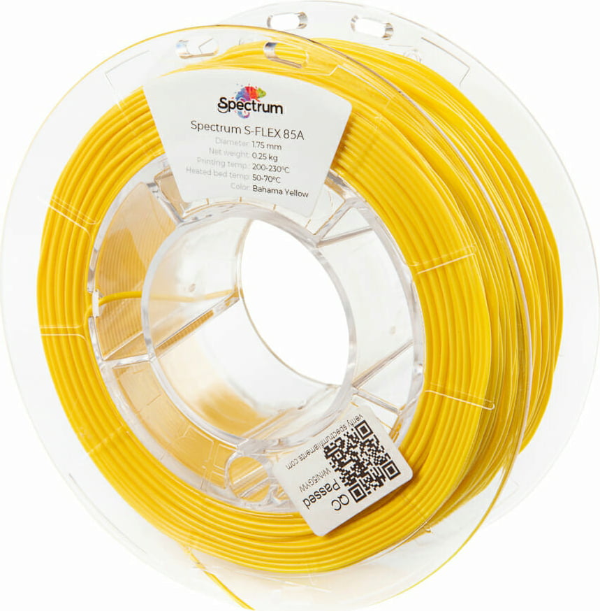 Spectrum 3D filament, S-Flex 85A, 1,75mm, 250g, 80524, bahama yellow
