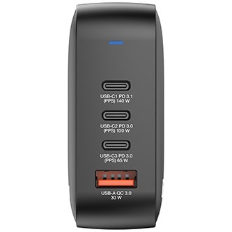 Verbatim GaN 32216, cestovná nabíjačka do siete USB 3.0, USB C, sivá, 165 W, vymeniteľné vidlice C,G,A.

So svojimi skladacími americkými kolíkmi a vymeniteľnými zástrčkami EU a UK je dokonalým spoločníkom na cesty.