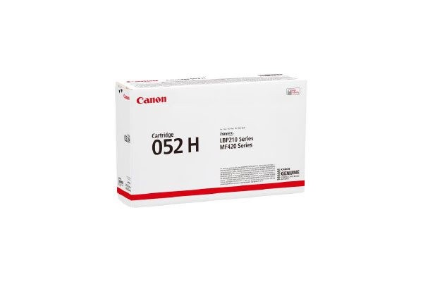 Canon CRG-052H čierný (black) originálny toner.
Originálny toner = záruka priamo od výrobcu tlačiarne
100 % použitie v tlačiarni - bezproblémové fungovanie s vašou tlačiarňou
Použitím originálnej náplne predlžujete životnosť tlačiarne
Overená špičková kvalita - vysoko kvalitná a spoľahlivá tlač originálnou tlačovou kazetou od prvej do poslednej stránky
Trvalé a profesionálne výsledky tlače - dlhodobá udržateľnosť tlače
Kratšia prodleva pri tlači stránok
Garancia Vašej spokojnosti s použitím našej originálnej náplne
Zabezpečujeme bezplatnú recykláciu originálnych náplní
Zlyhanie náplne v menej ako 1% prípadov
Jednoduchá a rýchla výmena náplne

Kód výrobcu: 2200C002