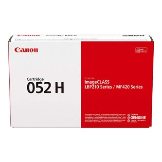 Canon CRG-052H čierný (black) originálny toner.
Originálny toner = záruka priamo od výrobcu tlačiarne
100 % použitie v tlačiarni - bezproblémové fungovanie s vašou tlačiarňou
Použitím originálnej náplne predlžujete životnosť tlačiarne
Overená špičková kvalita - vysoko kvalitná a spoľahlivá tlač originálnou tlačovou kazetou od prvej do poslednej stránky
Trvalé a profesionálne výsledky tlače - dlhodobá udržateľnosť tlače
Kratšia prodleva pri tlači stránok
Garancia Vašej spokojnosti s použitím našej originálnej náplne
Zabezpečujeme bezplatnú recykláciu originálnych náplní
Zlyhanie náplne v menej ako 1% prípadov
Jednoduchá a rýchla výmena náplne

Kód výrobcu: 2200C002