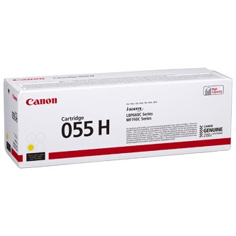 Canon originálny toner 055YH, yellow, 5900 str., 3017C002, high capacity, Canon MF742Cdw, MF744Cdw, MF746Cx, LBP663Cdw, LBP664Cx