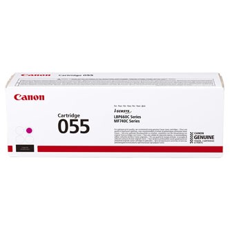 Canon originálny toner 055M, magenta, 2100 str., 3014C002, Canon MF742Cdw, MF744Cdw, MF746Cx, LBP663Cdw, LBP664Cx