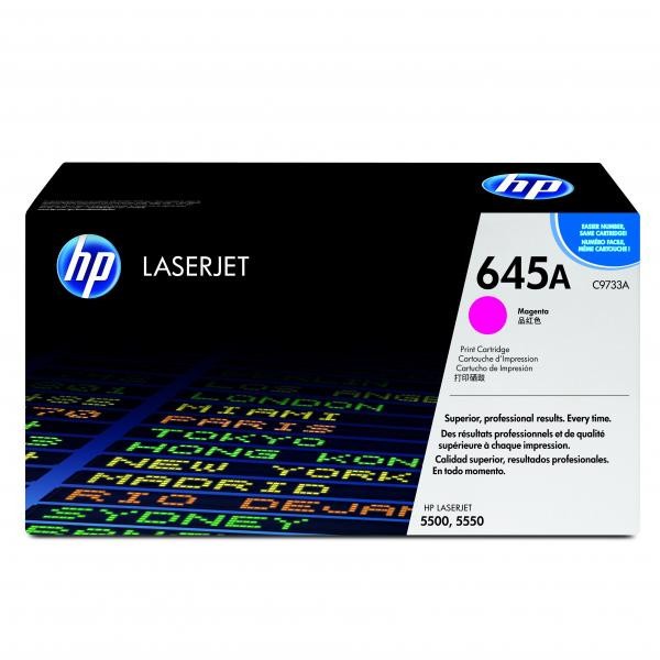 HP 645A C9733A purpurový (magenta) originálny toner.
Originálny toner = záruka priamo od výrobcu tlačiarne
100 % použitie v tlačiarni - bezproblémové fungovanie s vašou tlačiarňou
Použitím originálnej náplne predlžujete životnosť tlačiarne
Osvedčená špičková kvalita - vysoko kvalitná a spoľahlivá tlač originálnou tlačovou kazetou od prvej do poslednej stránky
Trvalé a profesionálne výsledky tlače - dlhodobá udržateľnosť tlače
Kratšia prodleva pri tlači stránok
Garancia Vašej spokojnosti s použitím našej originálnej náplne
Zabezpečujeme bezplatnú recykláciu originálnych náplní
Zlyhanie náplne v menej ako 1% prípadov
Jednoduchá a rýchla výmena náplne

Kód výrobcu: C9733A
