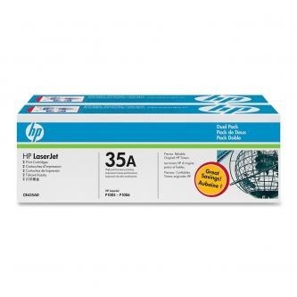 HP 35A CB435AD dvojbalení čierný (black) originálny toner.
Originálny toner = záruka priamo od výrobcu tlačiarne
100 % použitie v tlačiarni - bezproblémové fungovanie s vašou tlačiarňou
Použitím originálnej náplne predlžujete životnosť tlačiarne
Osvedčená špičková kvalita - vysoko kvalitná a spoľahlivá tlač originálnou tlačovou kazetou od prvej do poslednej stránky
Trvalé a profesionálne výsledky tlače - dlhodobá udržateľnosť tlače
Kratšia prodleva pri tlači stránok
Garancia Vašej spokojnosti s použitím našej originálnej náplne
Zabezpečujeme bezplatnú recykláciu originálnych náplní
Zlyhanie náplne v menej ako 1% prípadov
Jednoduchá a rýchla výmena náplne

Kód výrobcu: CB435AD