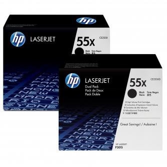 HP 55X CE255XD dvojbalení černý (black) originální toner