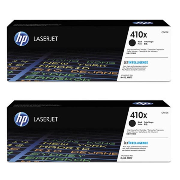 HP 410X CF410XD 2ks čierný (black) originálny toner.
Originálny toner = záruka priamo od výrobcu tlačiarne
100 % použitie v tlačiarni - bezproblémové fungovanie s vašou tlačiarňou
Použitím originálnej náplne predlžujete životnosť tlačiarne
Osvedčená špičková kvalita - vysoko kvalitná a spoľahlivá tlač originálnou tlačovou kazetou od prvej do poslednej stránky
Trvalé a profesionálne výsledky tlače - dlhodobá udržateľnosť tlače
Kratšia prodleva pri tlači stránok
Garancia Vašej spokojnosti s použitím našej originálnej náplne
Zabezpečujeme bezplatnú recykláciu originálnych náplní
Zlyhanie náplne v menej ako 1% prípadov
Jednoduchá a rýchla výmena náplne

Kód výrobcu: CF410XD