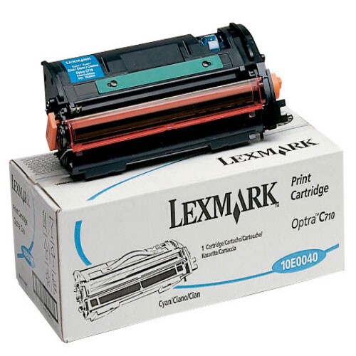 Levně Lexmark 10E0040 azurový (cyan) originální toner