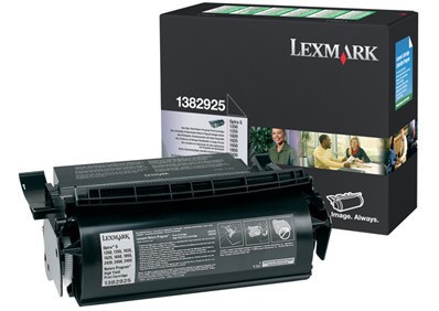 Lexmark 1382925 čierný (black) originálny toner.
Originálny toner = záruka priamo od výrobcu tlačiarne
100 % použitie v tlačiarni - bezproblémové fungovanie s vašou tlačiarňou
Použitím originálnej náplne predlžujete životnosť tlačiarne
Osvedčená špičková kvalita - vysoko kvalitná a spoľahlivá tlač originálnou tlačovou kazetou od prvej do poslednej stránky
Trvalé a profesionálne výsledky tlače - dlhodobá udržateľnosť tlače
Kratšia prodleva pri tlači stránok
Garancia Vašej spokojnosti s použitím našej originálnej náplne
Zabezpečujeme bezplatnú recykláciu originálnych náplní
Zlyhanie náplne v menej ako 1% prípadov
Jednoduchá a rýchla výmena náplne

Kód výrobcu: 1382925