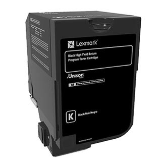 Lexmark 74C2HK0 čierny (black) originálny toner.
Originálny toner = záruka priamo od výrobcu tlačiarne
100 % použitie v tlačiarni - bezproblémové fungovanie s vašou tlačiarňou
Použitím originálnej náplne predlžujete životnosť tlačiarne
Osvedčená špičková kvalita - vysoko kvalitná a spoľahlivá tlač originálnou tlačovou kazetou od prvej do poslednej stránky
Trvalé a profesionálne výsledky tlače - dlhodobá udržateľnosť tlače
Kratšia prodleva pri tlači stránok
Garancia Vašej spokojnosti s použitím našej originálnej náplne
Zabezpečujeme bezplatnú recykláciu originálnych náplní
Zlyhanie náplne v menej ako 1% prípadov
Jednoduchá a rýchla výmena náplne

Kód výrobcu: 74C2HK0