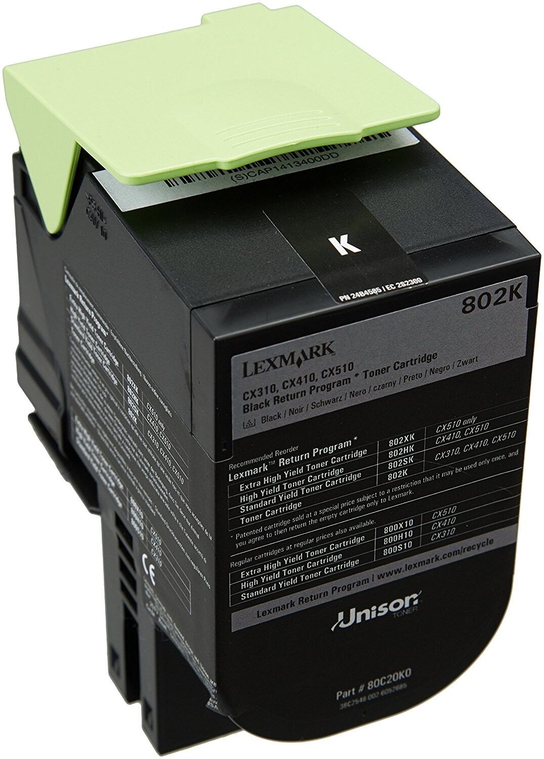 Levně Lexmark 80C20K0 černý (black) originální toner , black, 1000str., return, Lexmark CX310dn, CX310n, CX410de, CX410