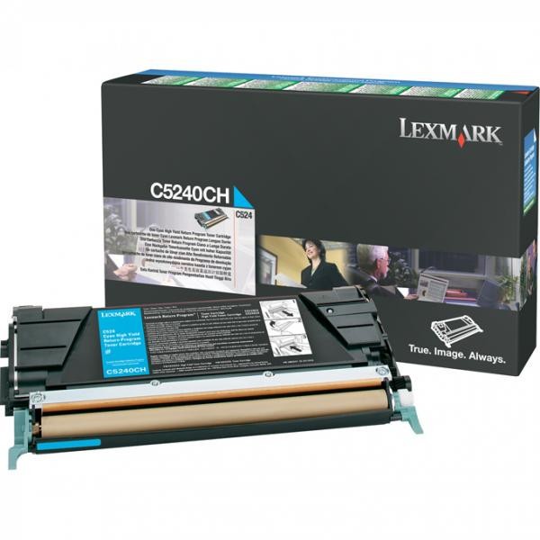 Lexmark C5240CH, cyan, 5000 str., returnoriginálny toner