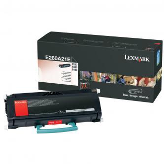 Lexmark E260A21E čierný (black) originálny toner.
Originálny toner = záruka priamo od výrobcu tlačiarne
100 % použitie v tlačiarni - bezproblémové fungovanie s vašou tlačiarňou
Použitím originálnej náplne predlžujete životnosť tlačiarne
Osvedčená špičková kvalita - vysoko kvalitná a spoľahlivá tlač originálnou tlačovou kazetou od prvej do poslednej stránky
Trvalé a profesionálne výsledky tlače - dlhodobá udržateľnosť tlače
Kratšia prodleva pri tlači stránok
Garancia Vašej spokojnosti s použitím našej originálnej náplne
Zabezpečujeme bezplatnú recykláciu originálnych náplní
Zlyhanie náplne v menej ako 1% prípadov
Jednoduchá a rýchla výmena náplne

Kód výrobcu: E260A21E