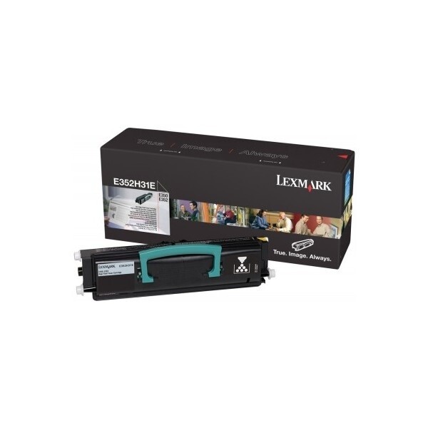 Lexmark E352H31E, black, 9000 str., originálny toner