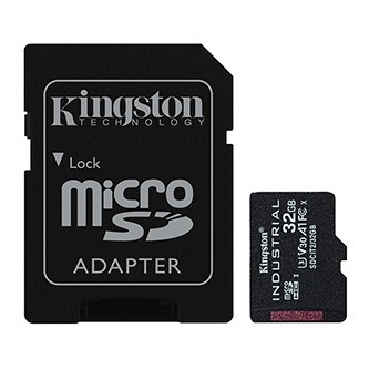 Kingston paměťová karta Industrial C10, 32GB, micro SDHC, SDCIT2/32GB, UHS-I U3 (Class 10), V30, A1, pSLC karta s adaptérem