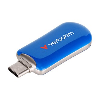 Verbatim USB flash disk, USB C, 128GB, Plectra, modrý, 30233, USB C