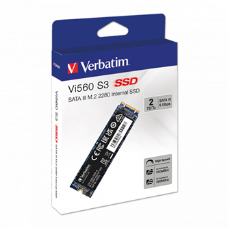 Levně Interní disk SSD Verbatim interní M.2 SATA III, 2000GB, 2TB, Vi560, 49365, 550 MB/s-R, 500 MB/s-W