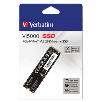 Interní disk SSD Verbatim interní NVMe, 2000GB, Vi5000 M.2, 31827, 5000 MB/s-R, 4300 MB/s-W.