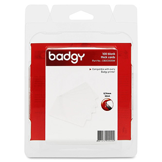 Levně Badgy karty pro potisk, bílé, 0.76mm, baleno po pro tiskárnu karet Badgy