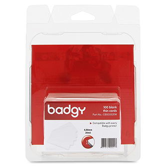 Levně Badgy karty pro potisk, bílé, 0.50mm, baleno po pro tiskárnu karet Badgy