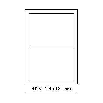 Levně Samolepicí etikety 180 x 130 mm, 2 etikety, A4, 100 listů