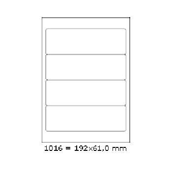 Levně Samolepicí etikety 192 x 61 mm, 4 etikety, A4, 100 listů