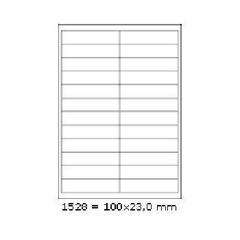 Samolepicí etikety 210 x 74,2 mm, 4 etiket, A4, 100 listů