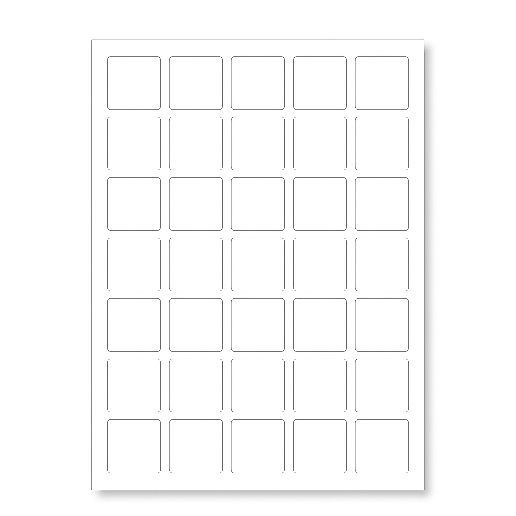 Samolepicí etikety 30 x 30 mm, 54 etiket, A4, 100 listů