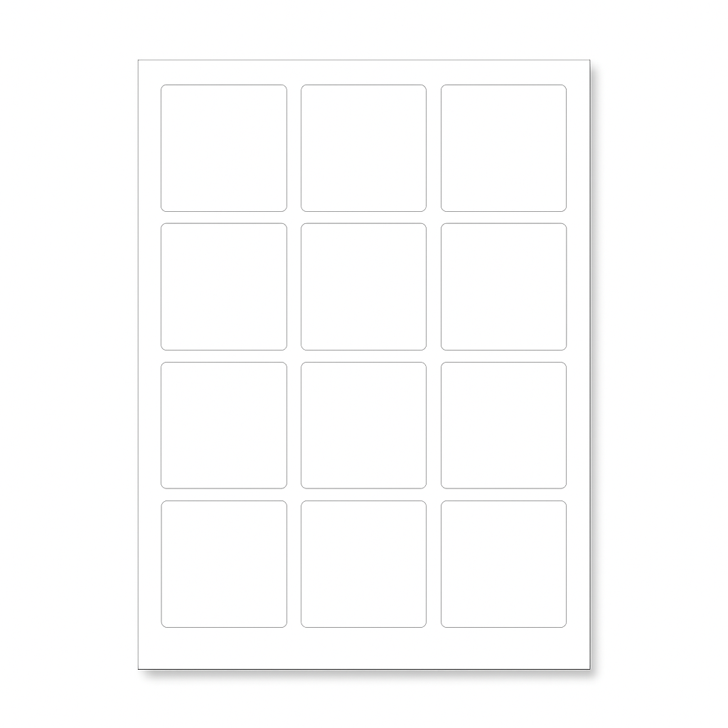 Samolepicí etikety 60 x 60 mm, 12 etiket, A4, 100 listů