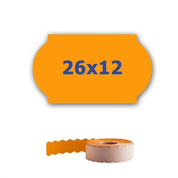 Levně Cenové etikety do kleští, 26mm x 12mm, 900ks, signální oranžové