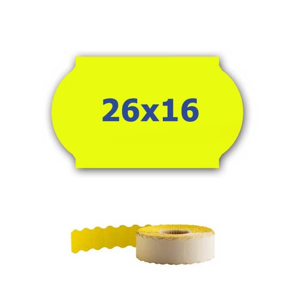 Levně Cenové etikety do kleští, 26mm x 16mm, 700ks, signální žluté