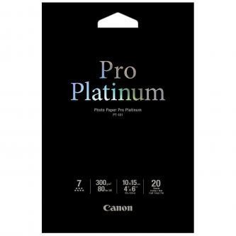 Levně Canon 2768B013 Photo Paper Pro Platinum, foto papír, lesklý, bílý, 10x15cm, 4x6", 300 g/m2, 20 ks,