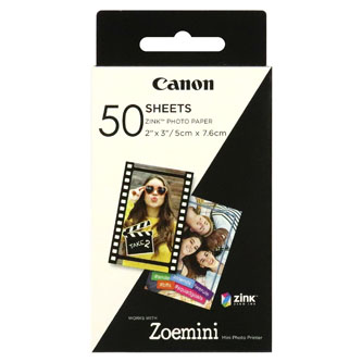 Levně Canon ZP-2030 3215C002 samolepicí fotopapír ZINK 50x76mm (2x3"), 50 listů, bílý, termo