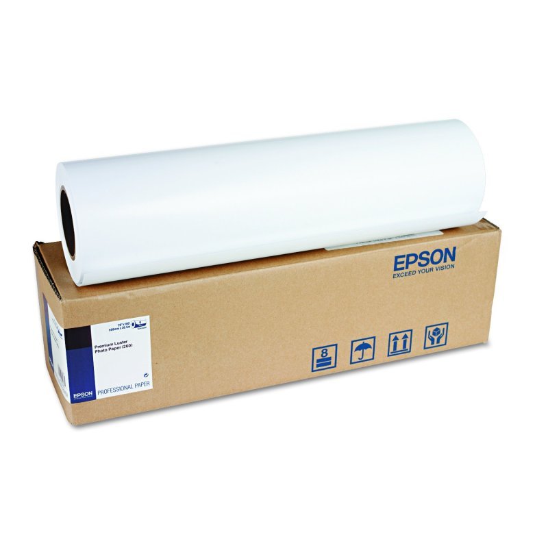 Levně Epson 1118/30.5/Premium Luster Photo Paper Roll, 1118mmx30.5m, 44", C13S042083, 261 g/m2, foto papír, bílý