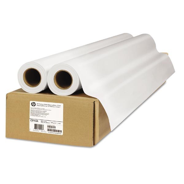 E-shop HP 1067/22.9/Premium Matte Polypropylene, 1067mmx22,9m, 42", 2-pack, C2T54A, 140 g/m2, folie polypropylén, matný, bílý, pro inkous
