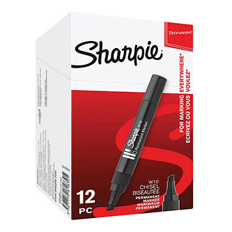 Sharpie, popisovač W10, čierny, 12ks, 1.5-5mm, permanentný