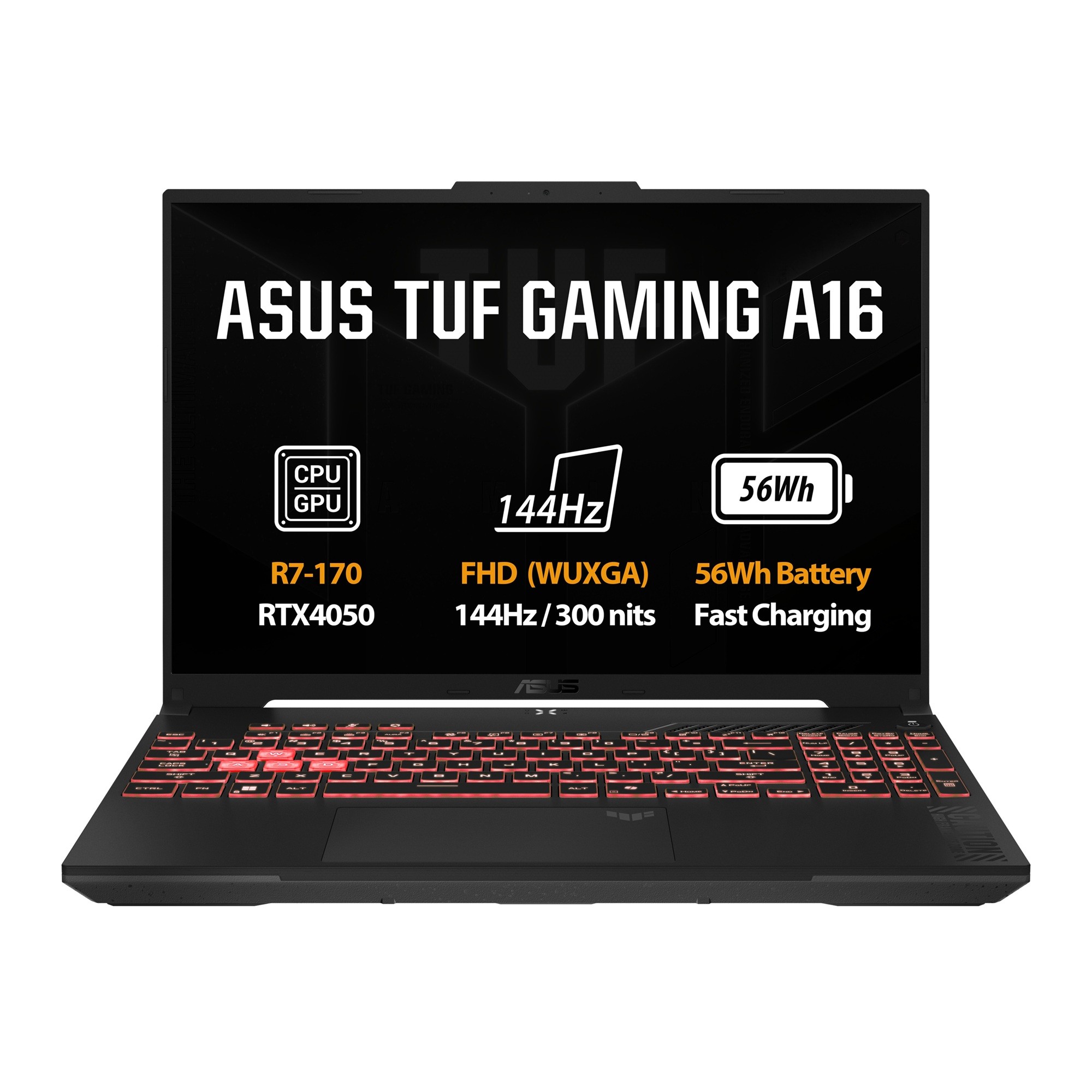 ASUS ASUS TUF Gaming A16/FA607NUQ-RL003Z/R7-170/16"/WUXGA/16GB/1TB/RTX 4050/no OS/Gray/2R