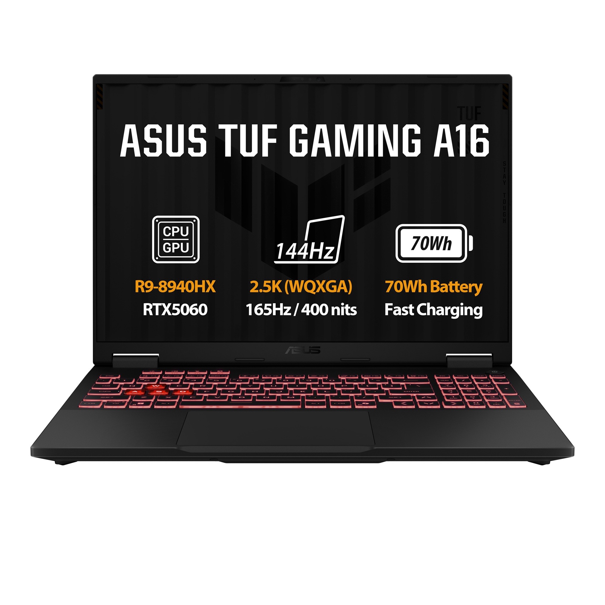ASUS ASUS TUF Gaming A16/FA608PM-QT140WZ/R9-8940HX/16"/2560x1600/32GB/1TB/RTX 5060/W11H/Gray/2Y