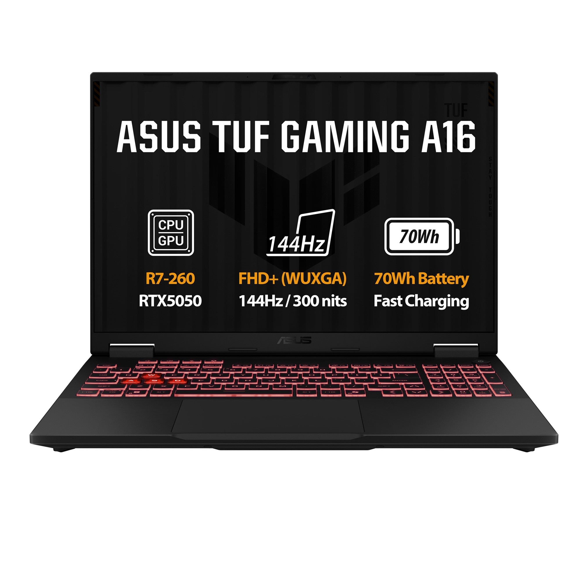 ASUS ASUS TUF Gaming A16/FA608UHI-TU126Z/R7-260/16"/WUXGA/16GB/512GB/RTX 5050/no OS/Gray/2R