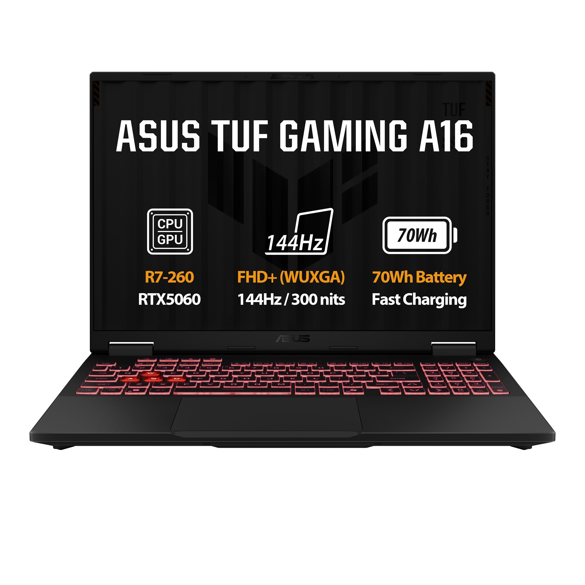 ASUS ASUS TUF Gaming A16/FA608UMI-TU167WZ/R7-260/16"/WUXGA/16GB/512GB/RTX 5060/W11H/Gray/2R