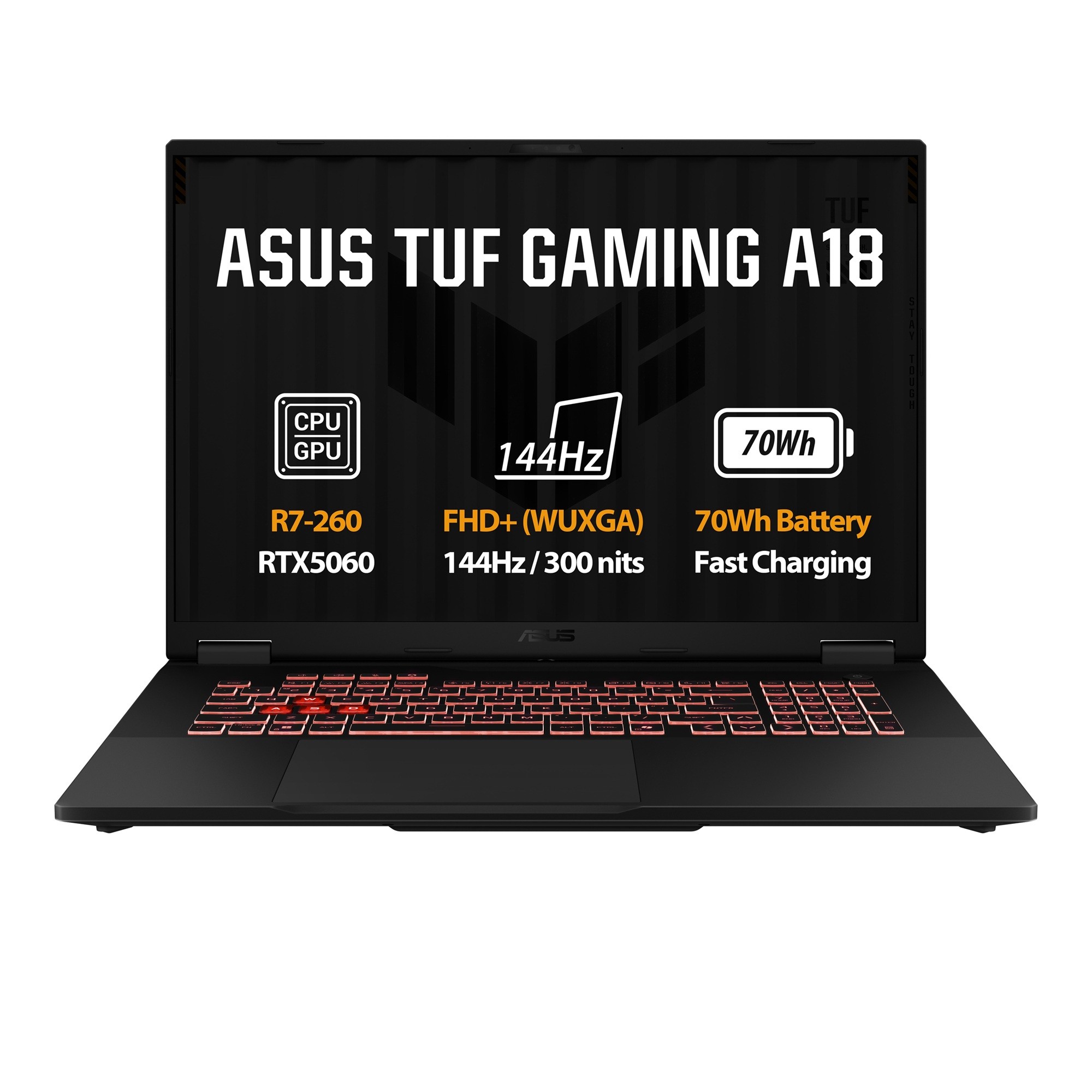 ASUS ASUS TUF Gaming A18/FA808UM-S8132WZ/R7-260/18"/WUXGA/16GB/512GB/RTX 5060/W11H/Gray/2R