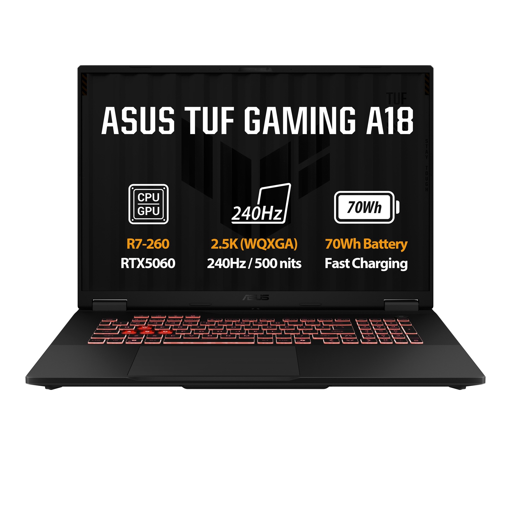 ASUS ASUS TUF Gaming A18/FA808UM-S9143Z/R7-260/18"/2560x1600/16GB/512GB/RTX 5060/no OS/Gray/2R