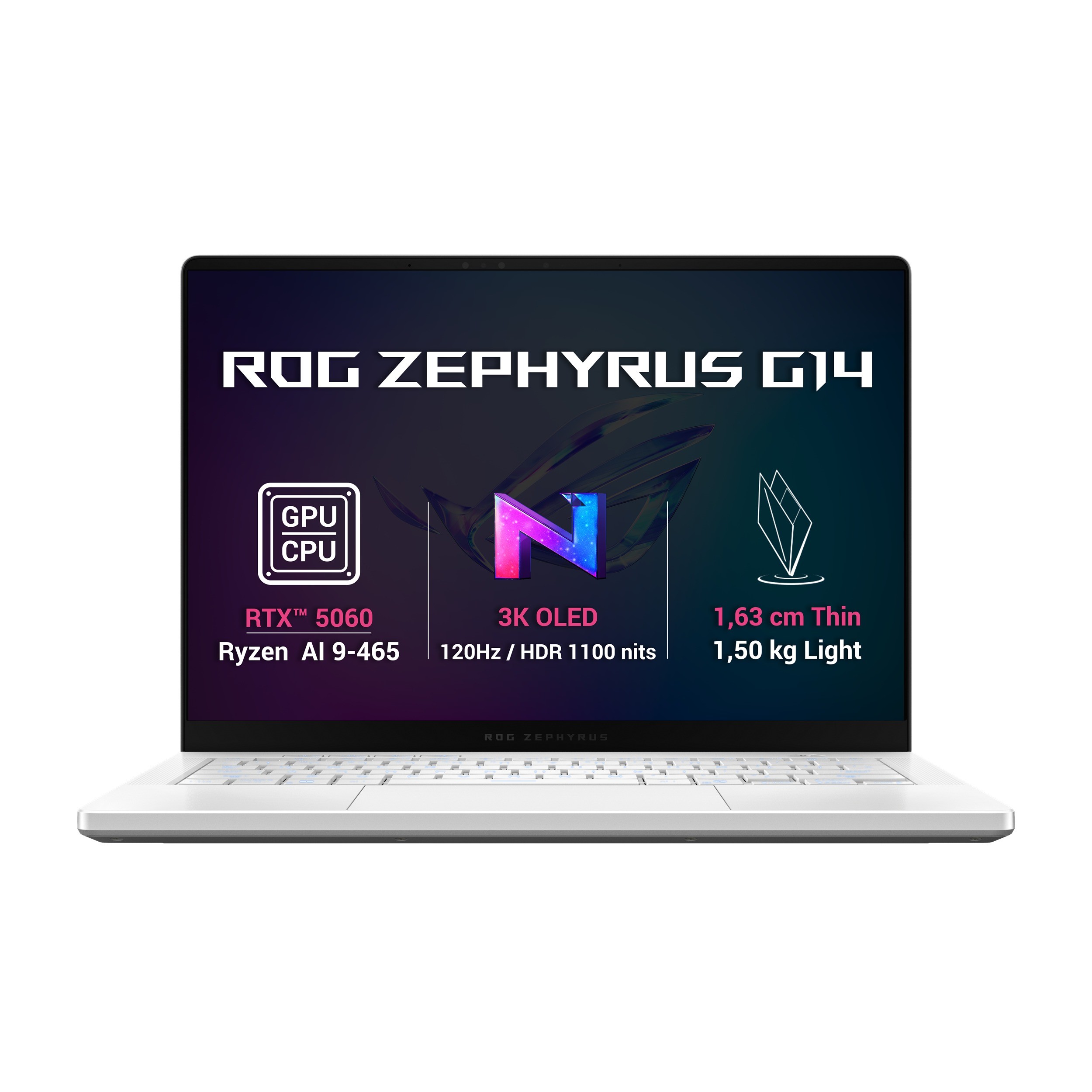 ASUS ASUS ROG Zephyrus G14/GA403GM-SY101Z/AI9-465/14"/2880x1800/32GB/1TB/RTX 5060/no OS/White/2R