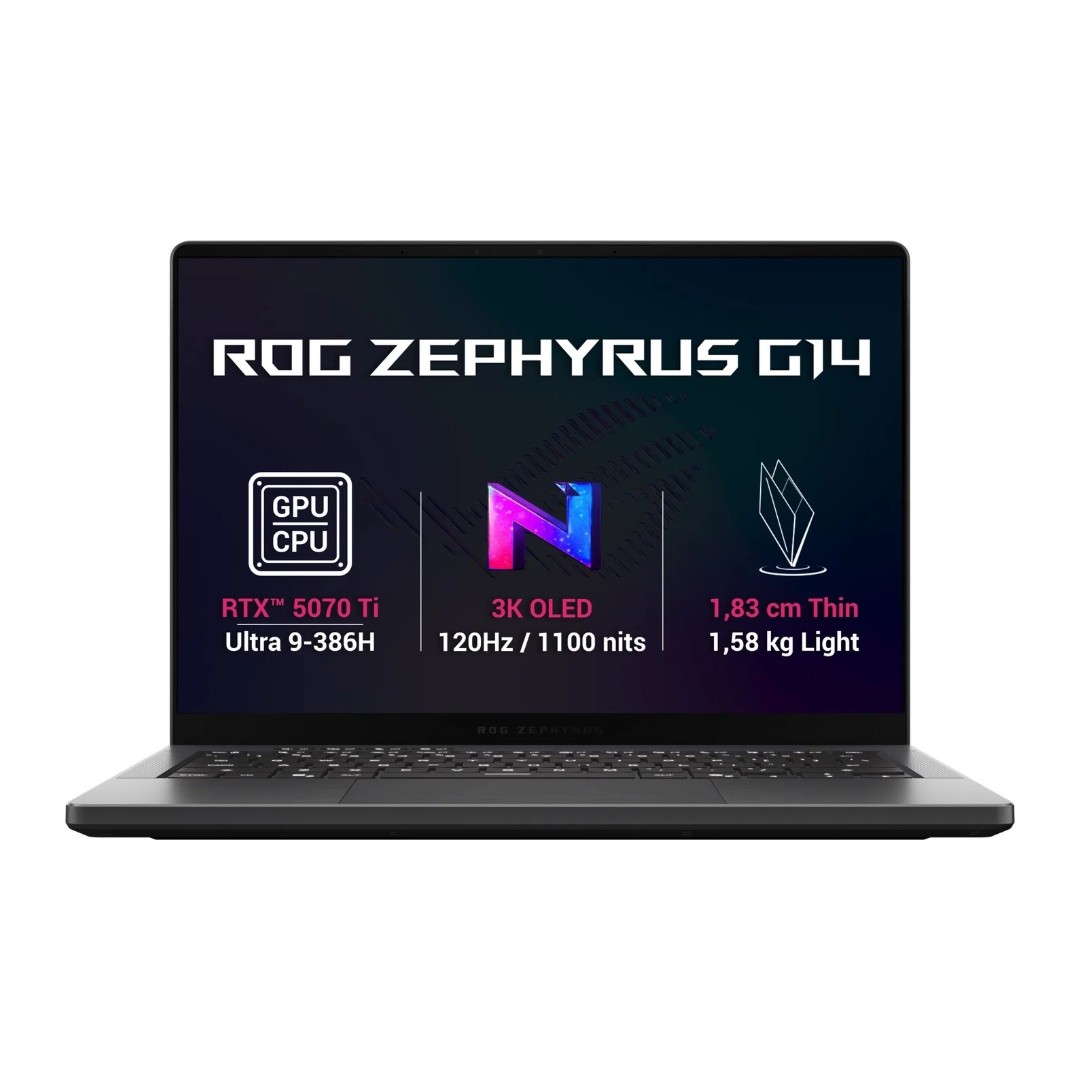 ASUS ASUS ROG Zephyrus G14/GU405AR-SY006W/U9-386H/14"/2880x1800/32GB/1TB/RTX 5070Ti/W11H/Gray/2R