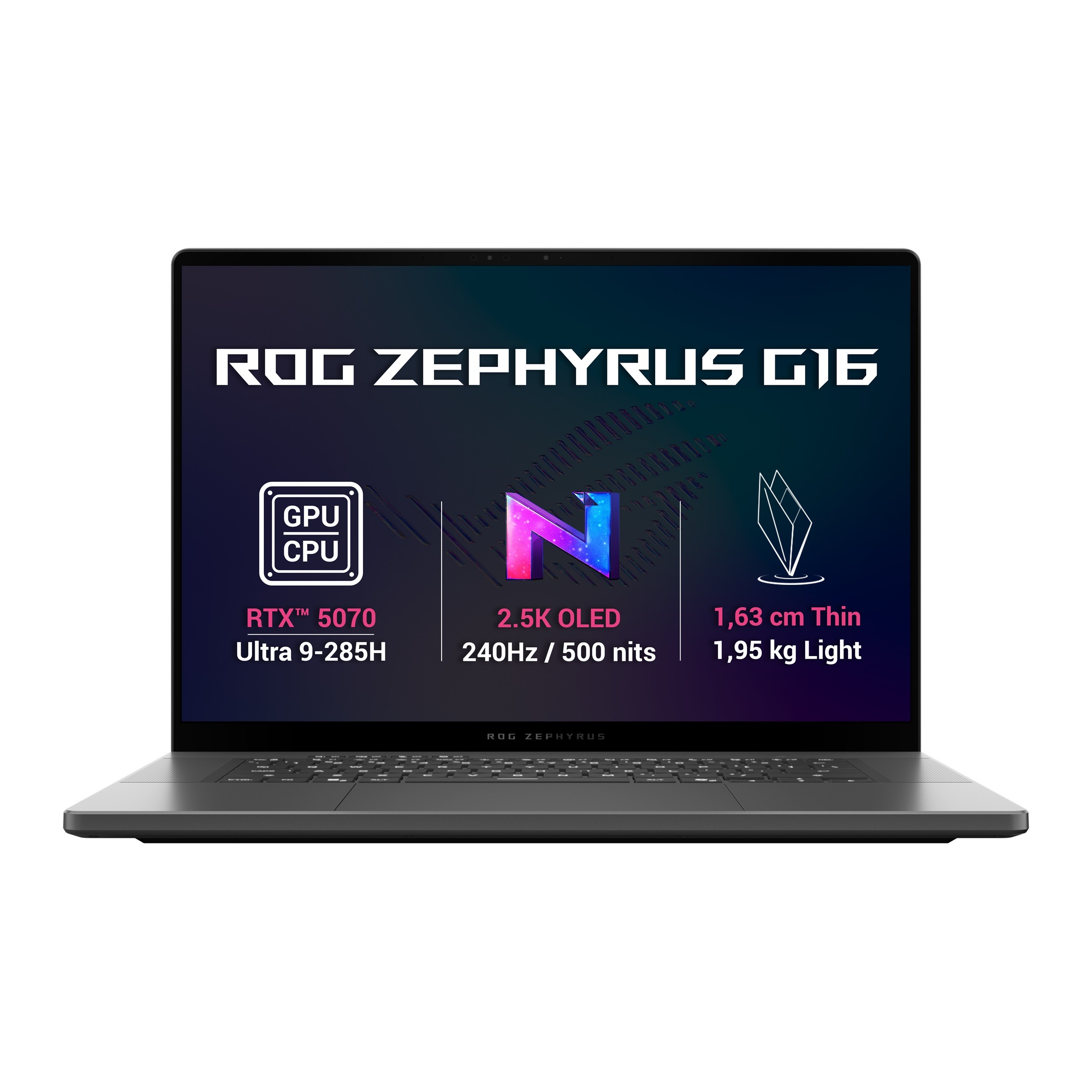 ASUS ASUS ROG Zephyrus G16/GU605CP-NEBULA003Z/U9-285H/16"/2560x1600/32GB/1TB/RTX 5070/no OS/Gray/2R