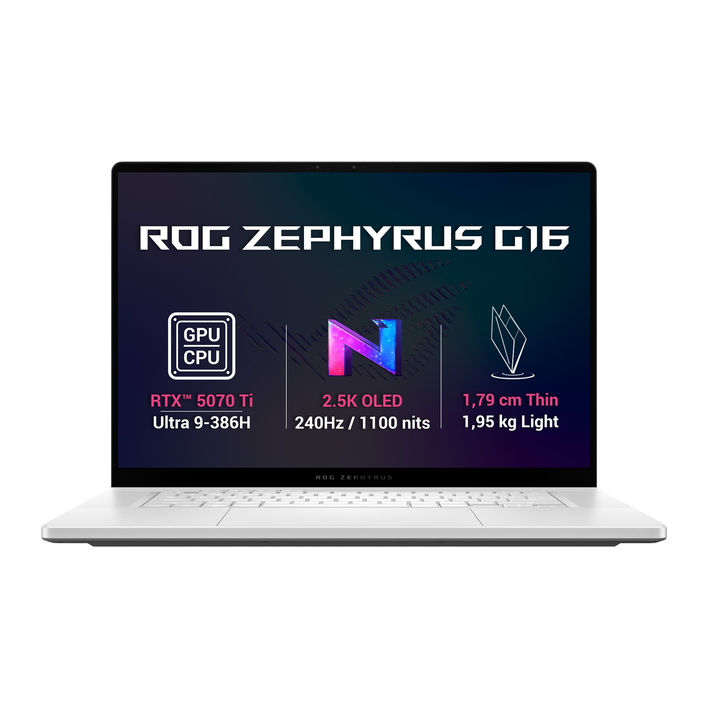 ASUS ASUS ROG Zephyrus G16/GU606AR-TB011WZ/U9-386H/16"/2560x1600/32GB/1TB/RTX 5070Ti/W11H/White/2R