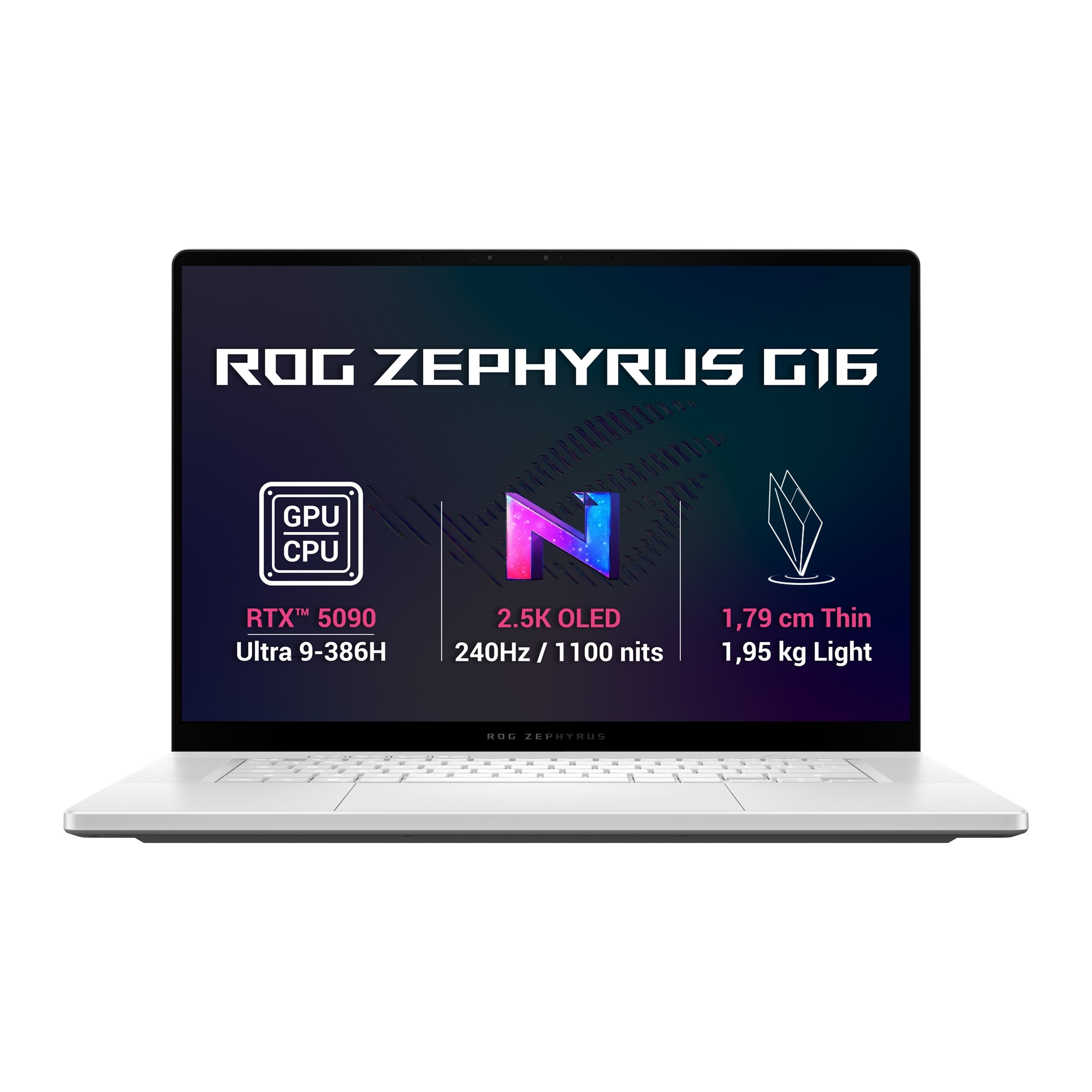 ASUS ASUS ROG Zephyrus G16/GU606AX-TB081WZ/U9-386H/16"/2560x1600/64GB/1TB/RTX 5090/W11H/White/2R