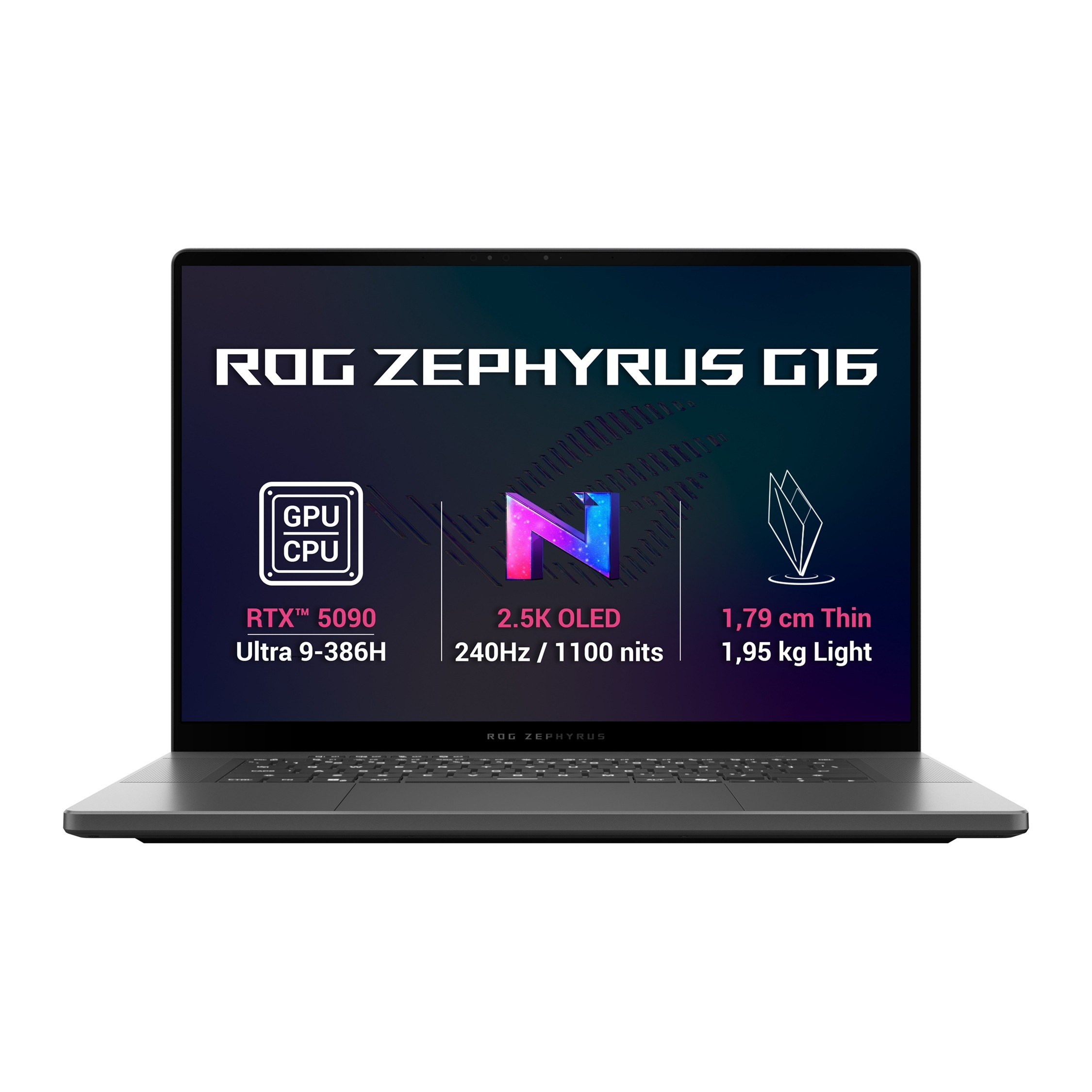 ASUS ASUS ROG Zephyrus G16/GU606AX-TB070Z/U9-386H/16"/2560x1600/64GB/1TB/RTX 5090/no OS/Gray/2R
