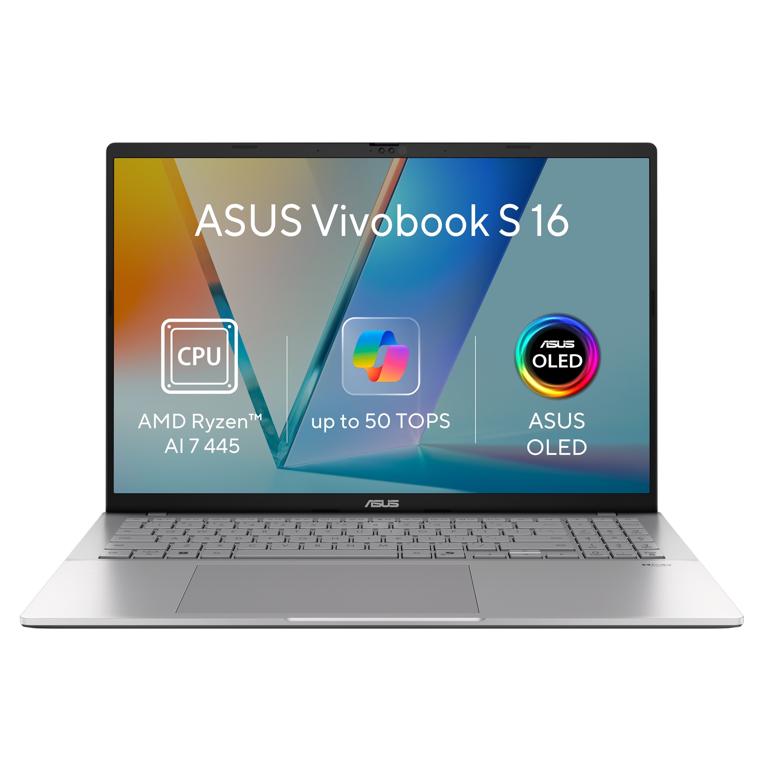 ASUS ASUS Vivobook S 16/M3607GA-OLED002W/AI7-445/16"/WUXGA/32GB/1TB/AMD int/W11H/Silver/2R