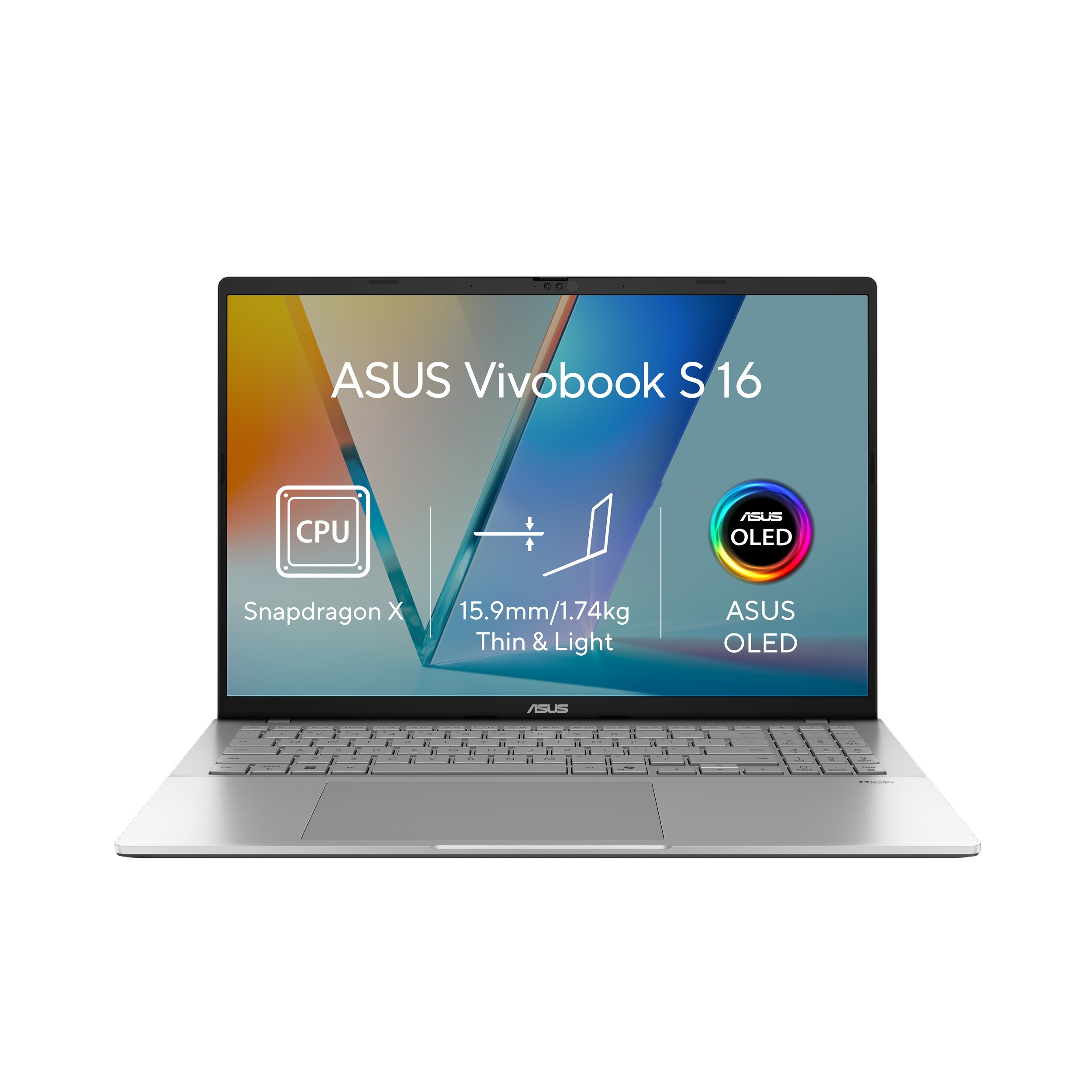 ASUS ASUS Vivobook S16/S3607QA-OLED111WZ/SD-X1-26-100/16"/WUXGA/32GB/512GB/Adreno/W11H/Silver/2R