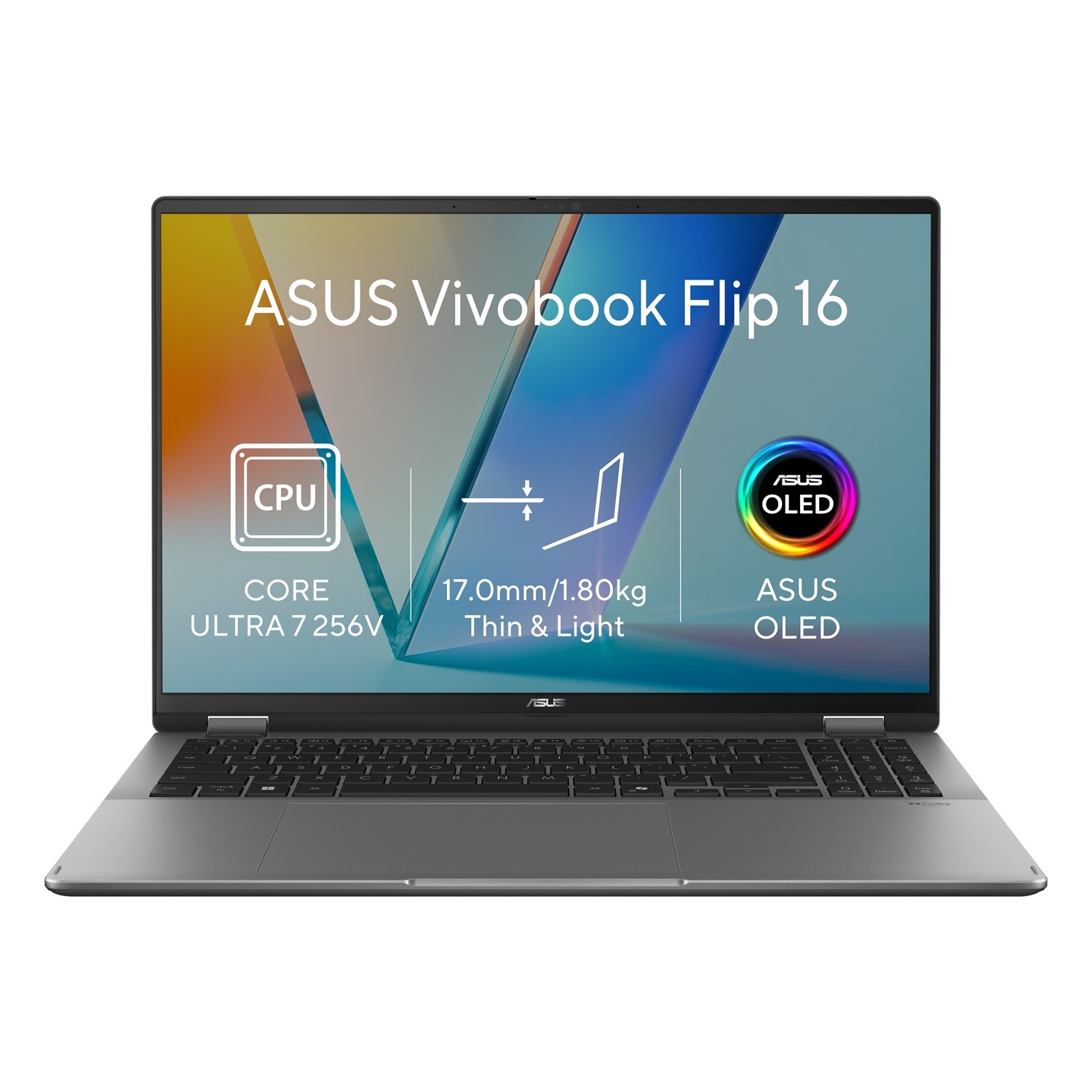 ASUS ASUS Vivobook 16 Flip/TP3607SA-OLED190W/U7-256V/16"/WUXGA/T/16GB/512GB/Intel int/W11H/Gray/2R